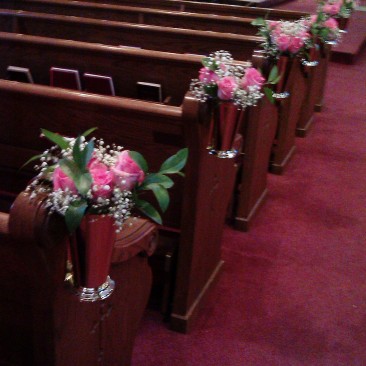 Aisle Decor Pew Cup Designs